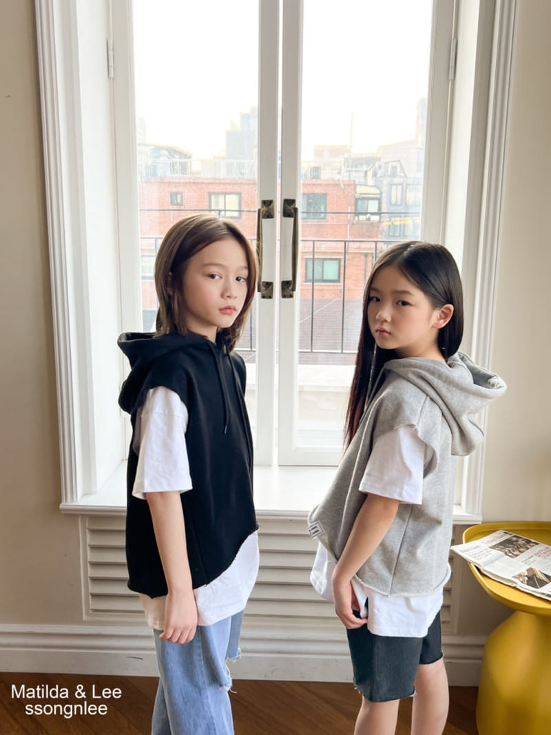 Matilda & Lee - Korean Children Fashion - #kidsshorts - Hoody Label Vest - 11