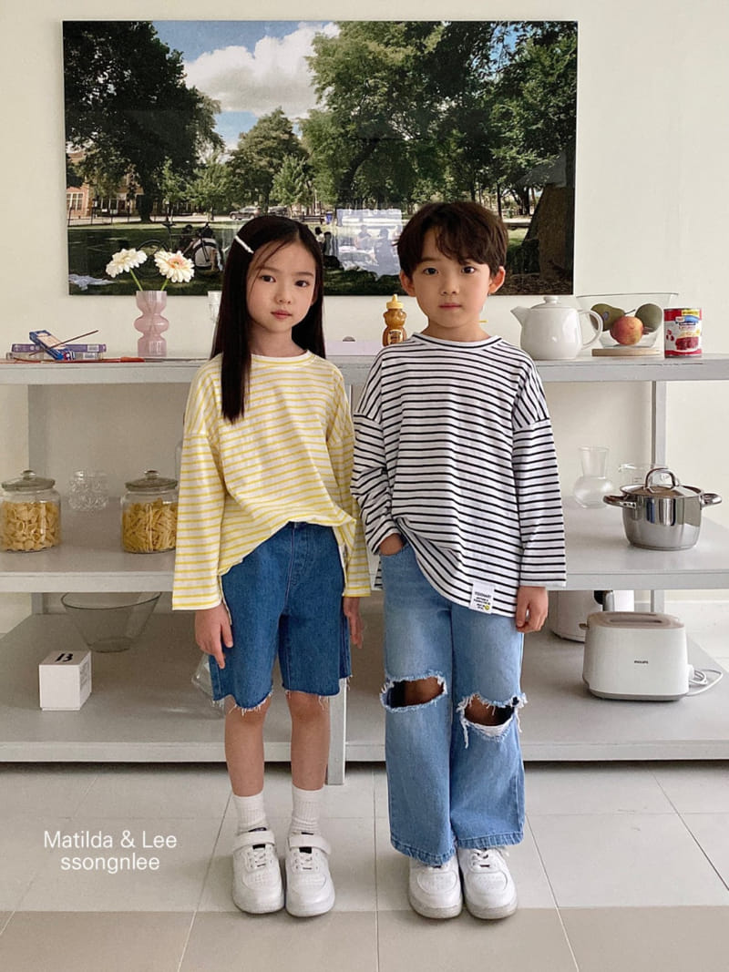 Matilda & Lee - Korean Children Fashion - #kidzfashiontrend - Stripes Label Tee