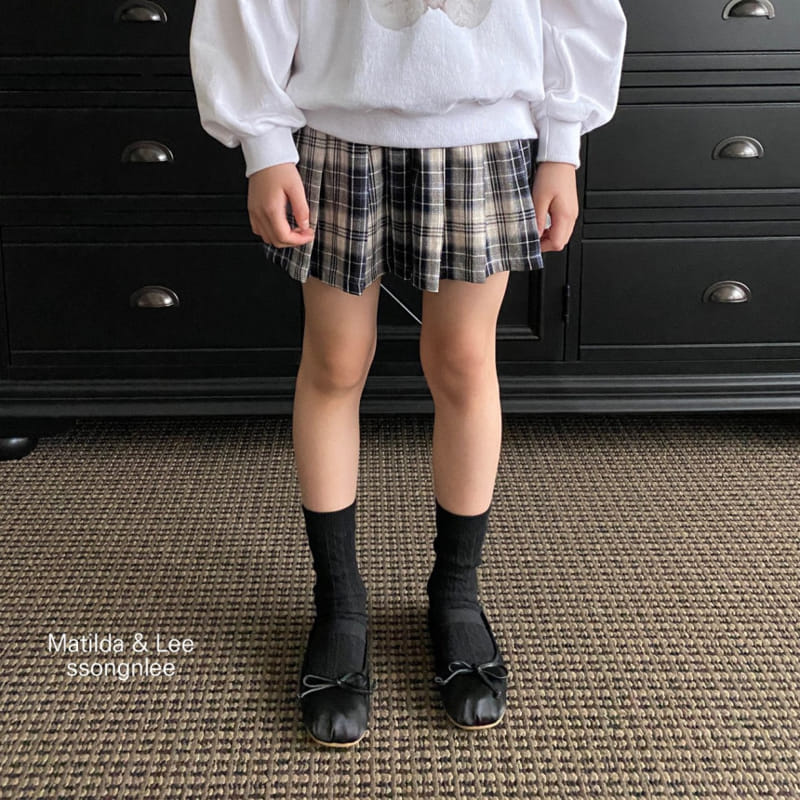 Matilda & Lee - Korean Children Fashion - #minifashionista - Check Wrinkle Skirt