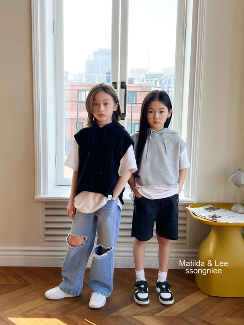 Matilda & Lee - Korean Children Fashion - #minifashionista - Hoody Label Vest