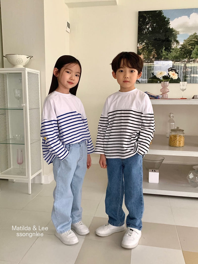 Matilda & Lee - Korean Children Fashion - #minifashionista - Smile Cutting Stripes Tee - 7