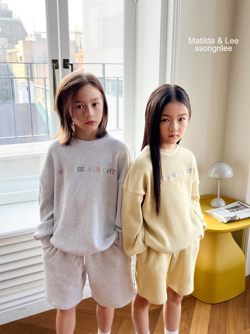 Matilda & Lee - Korean Children Fashion - #prettylittlegirls - Waffle Embrdoiery Top Bottom Set - 9