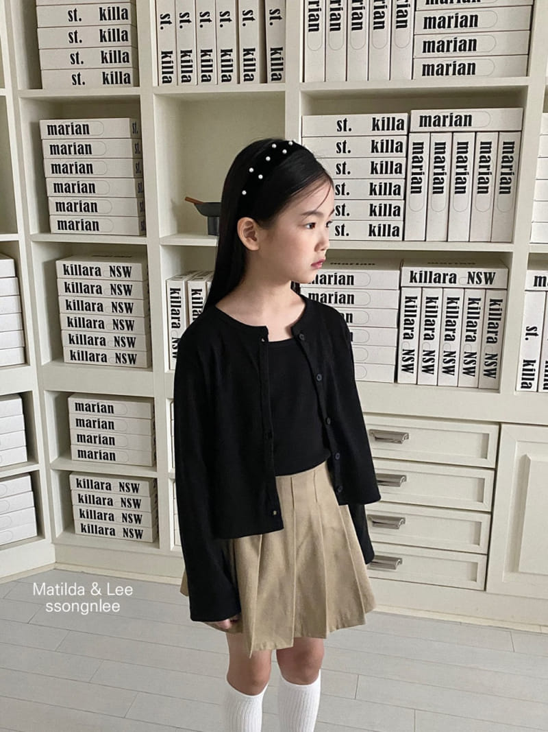 Matilda & Lee - Korean Children Fashion - #prettylittlegirls - Rib Sleeveless Cardigan Set - 7