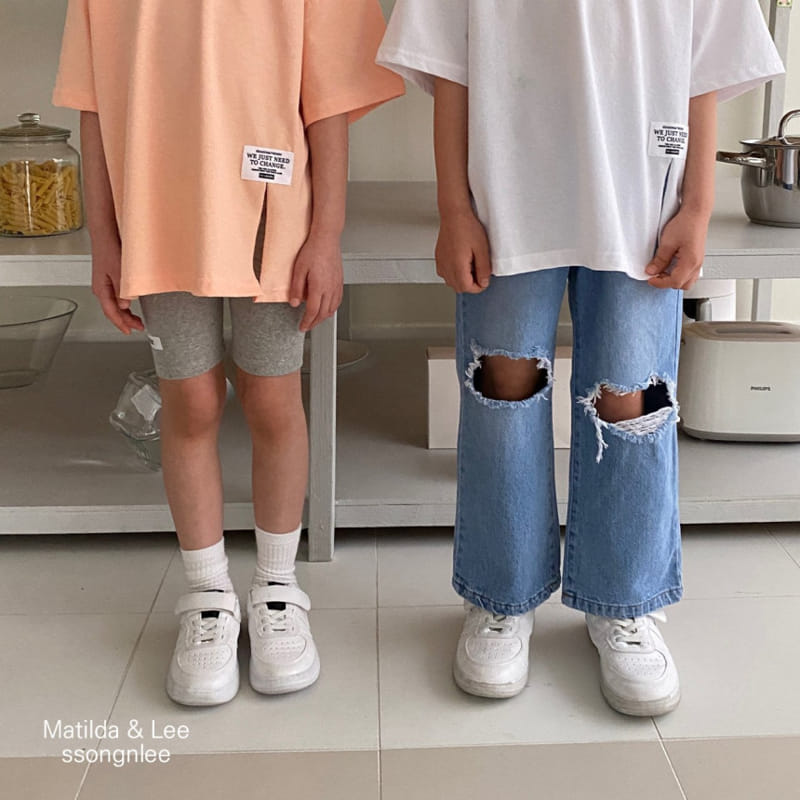 Matilda & Lee - Korean Children Fashion - #prettylittlegirls - Change Label Slit Tee - 7