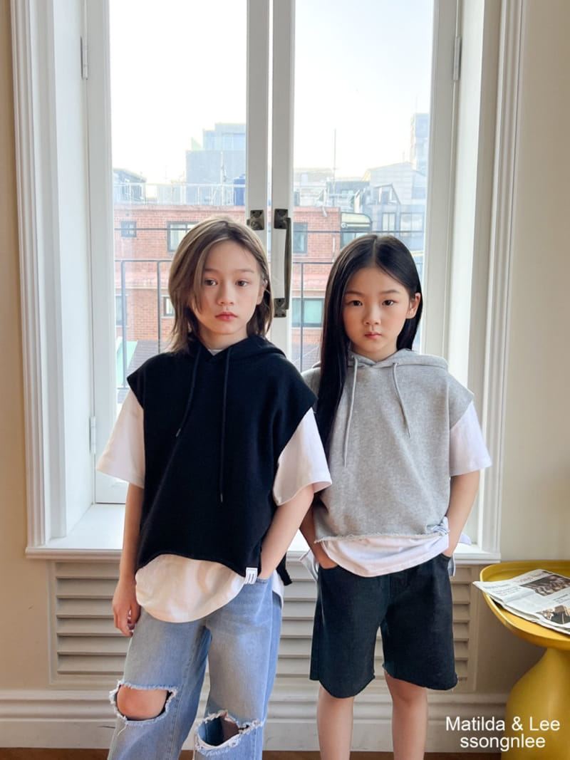 Matilda & Lee - Korean Children Fashion - #prettylittlegirls - Hoody Label Vest - 2