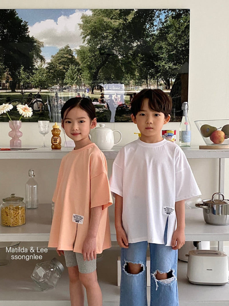 Matilda & Lee - Korean Children Fashion - #stylishchildhood - Change Label Slit Tee - 10