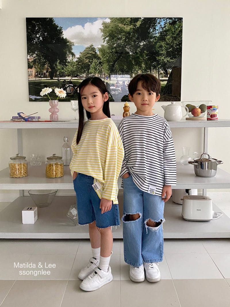 Matilda & Lee - Korean Children Fashion - #stylishchildhood - Stripes Label Tee - 9