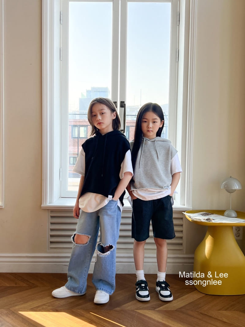 Matilda & Lee - Korean Children Fashion - #todddlerfashion - Hoody Label Vest - 3