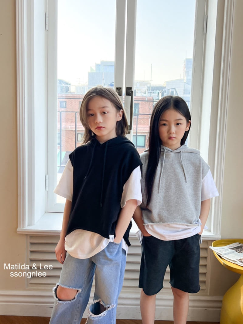 Matilda & Lee - Korean Children Fashion - #todddlerfashion - Hoody Label Vest - 4