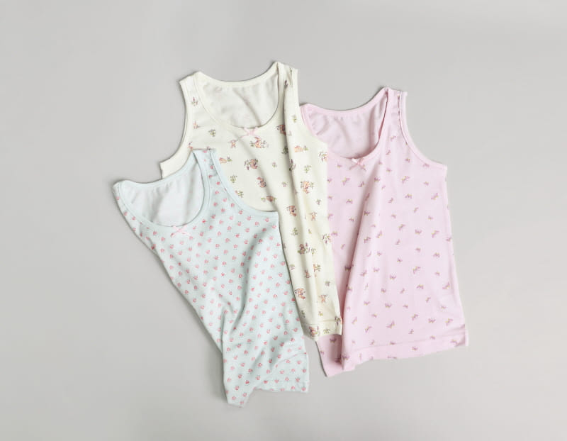 Mellis - Korean Children Fashion - #childofig - Cm Lovely Girl Sleeveless 3set