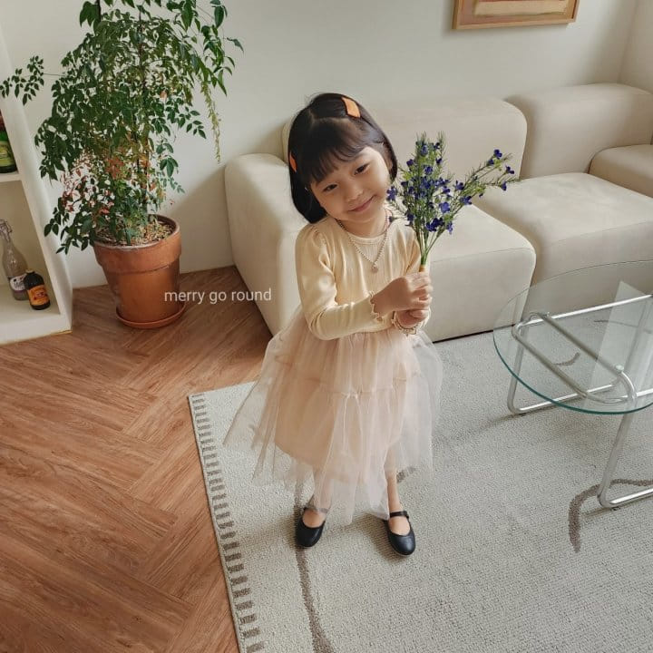 Merry Go Round - Korean Children Fashion - #designkidswear - Ribbon Mesh One-piece - 8