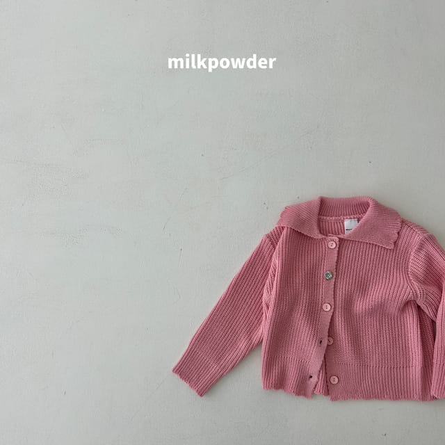 Milk Powder - Korean Children Fashion - #littlefashionista - Collar Knit Cardigan - 4