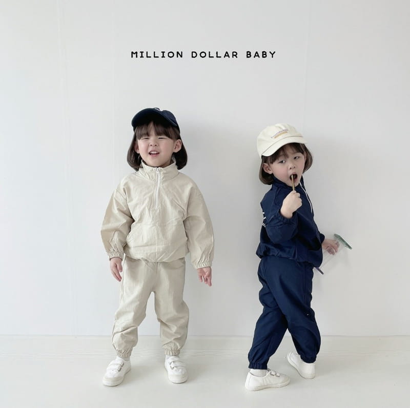 Million Dollar Baby - Korean Children Fashion - #childofig - New York Anorak Pants Set - 5