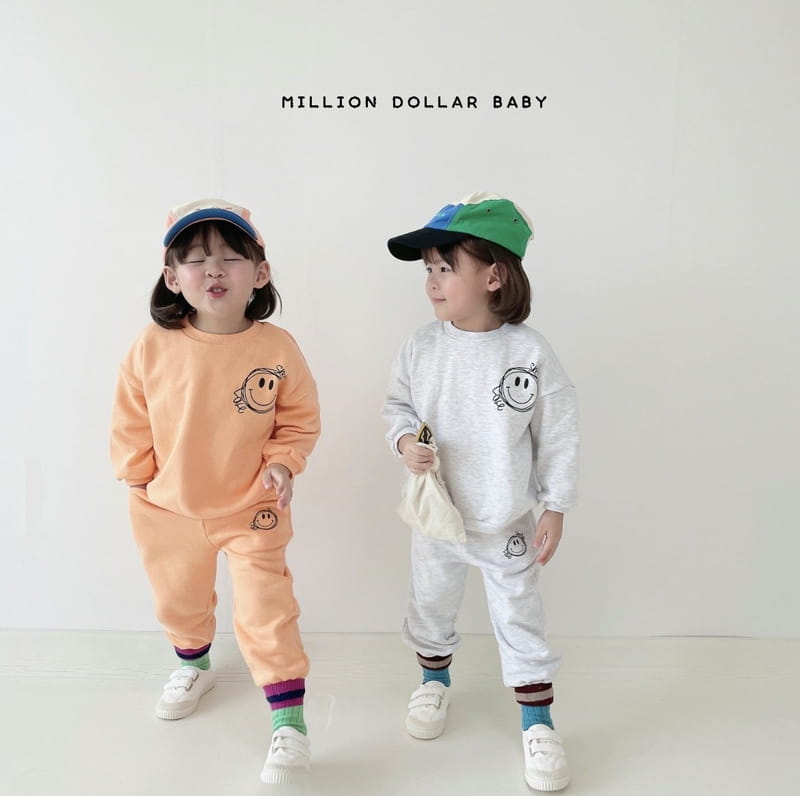 Million Dollar Baby - Korean Children Fashion - #childofig - Smile Love Top Bottom Set - 3