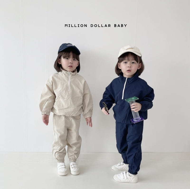 Million Dollar Baby - Korean Children Fashion - #childrensboutique - New York Anorak Pants Set - 6