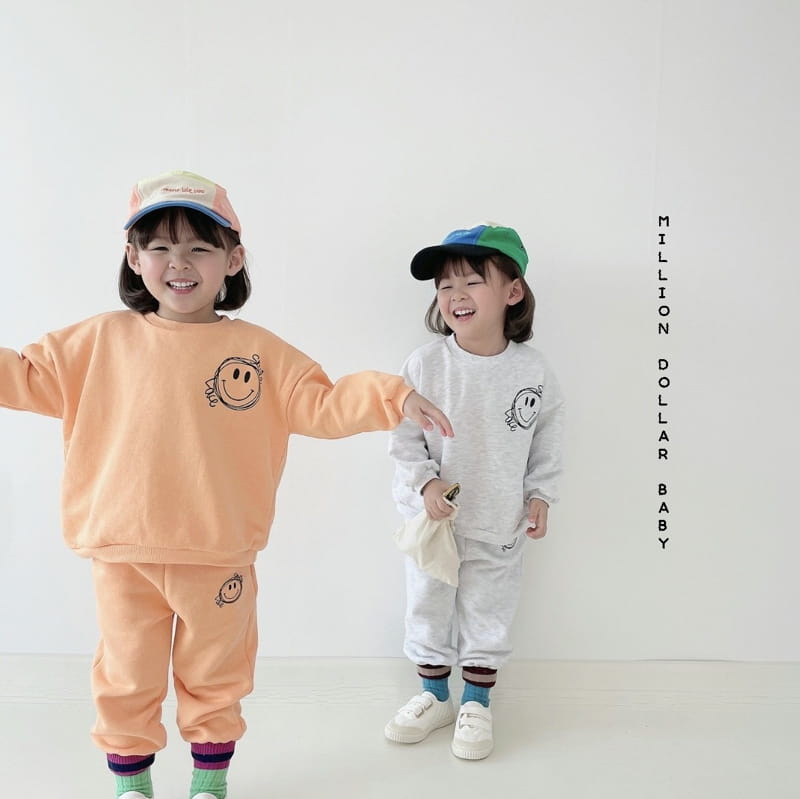 Million Dollar Baby - Korean Children Fashion - #childofig - Smile Love Top Bottom Set - 4