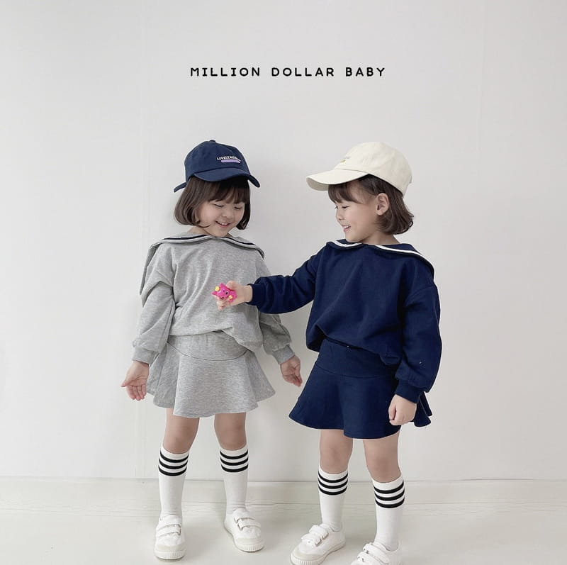 Million Dollar Baby - Korean Children Fashion - #designkidswear - Sailor Top Bottom Set - 6