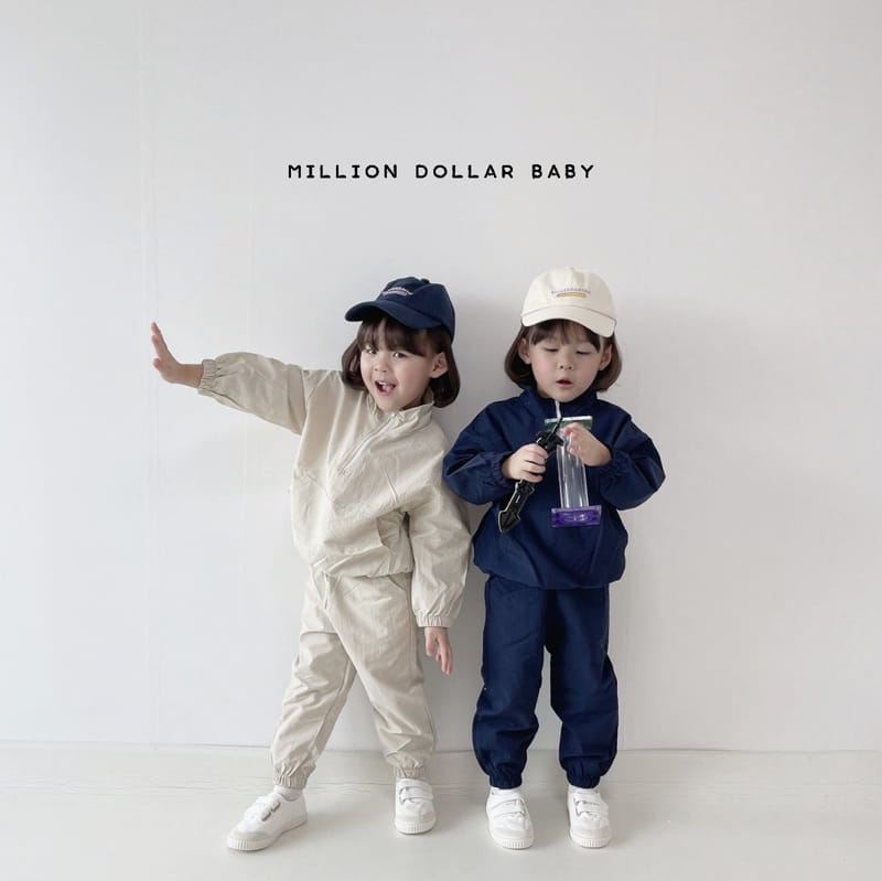 Million Dollar Baby - Korean Children Fashion - #discoveringself - New York Anorak Pants Set - 8