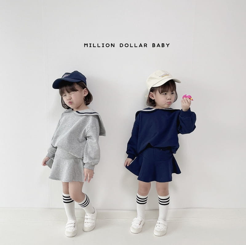 Million Dollar Baby - Korean Children Fashion - #fashionkids - Sailor Top Bottom Set - 8