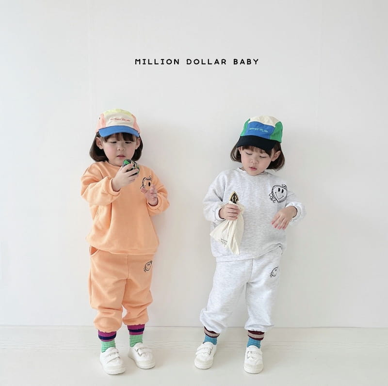 Million Dollar Baby - Korean Children Fashion - #fashionkids - Smile Love Top Bottom Set - 7