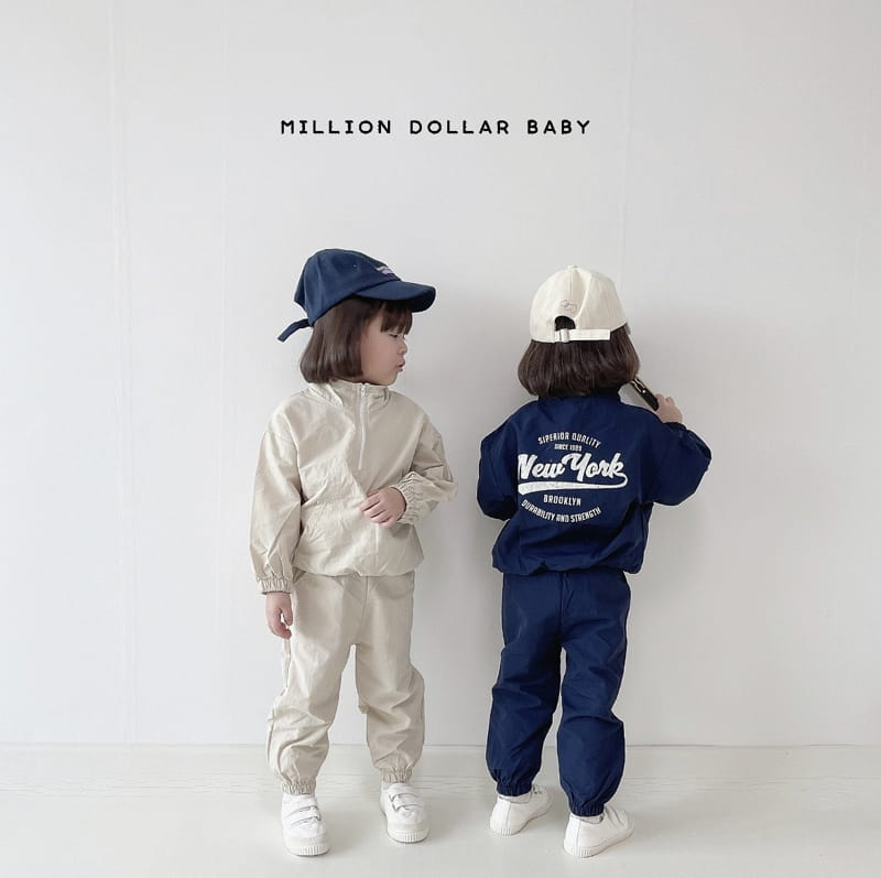 Million Dollar Baby - Korean Children Fashion - #kidsshorts - New York Anorak Pants Set - 10