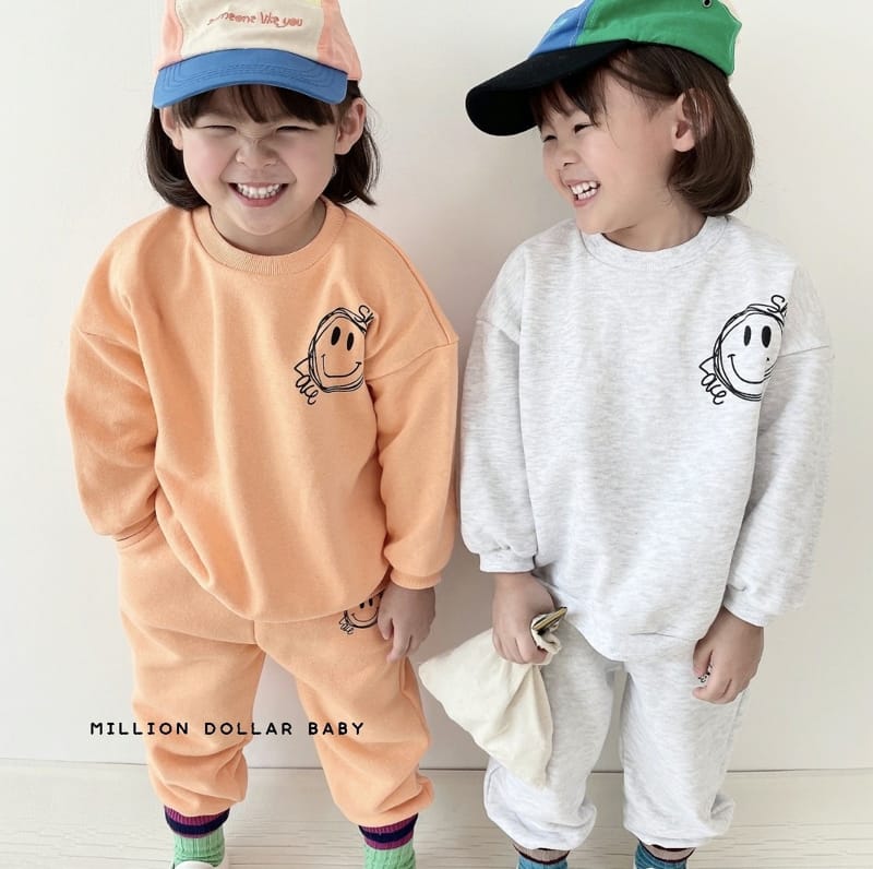 Million Dollar Baby - Korean Children Fashion - #kidsshorts - Smile Love Top Bottom Set - 8