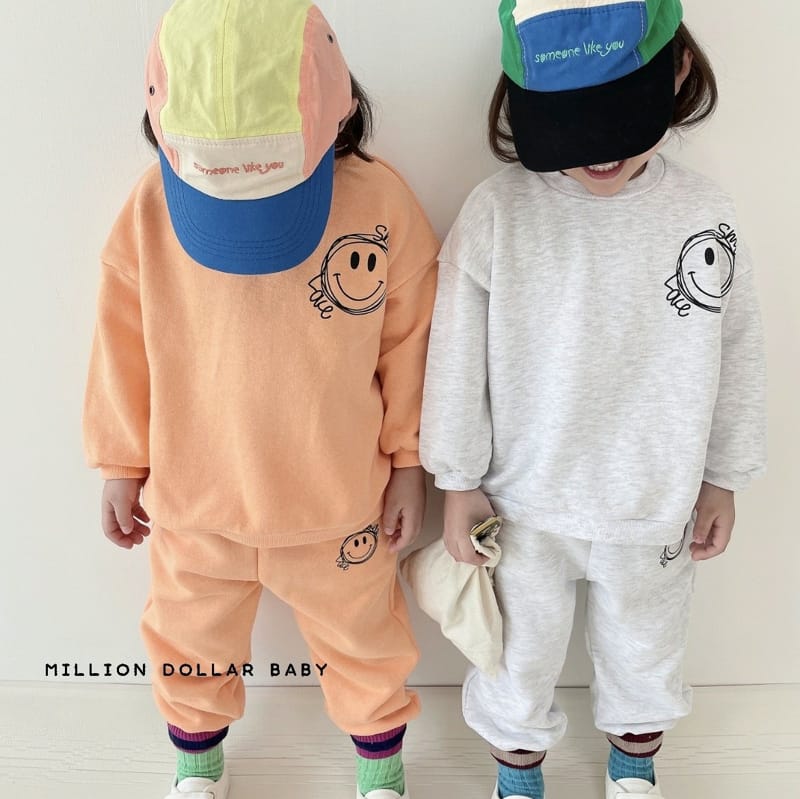 Million Dollar Baby - Korean Children Fashion - #kidsstore - Smile Love Top Bottom Set - 9