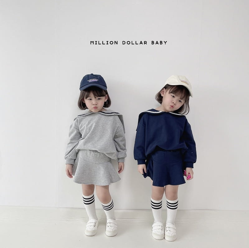 Million Dollar Baby - Korean Children Fashion - #kidzfashiontrend - Sailor Top Bottom Set - 11