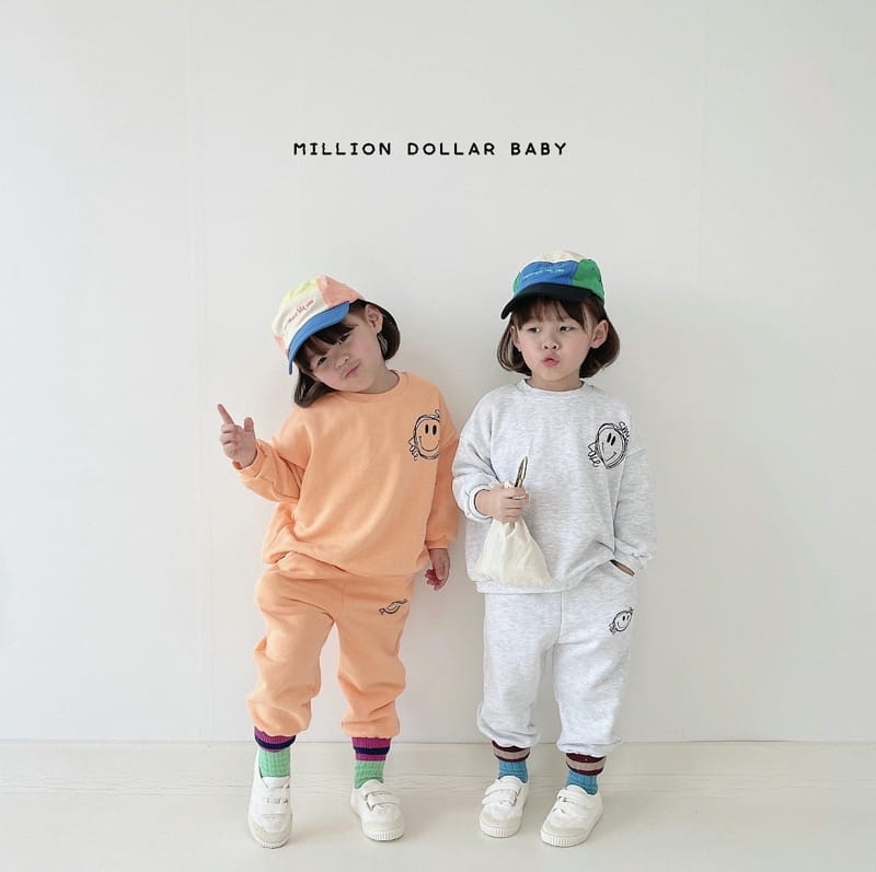 Million Dollar Baby - Korean Children Fashion - #littlefashionista - Smile Love Top Bottom Set - 12