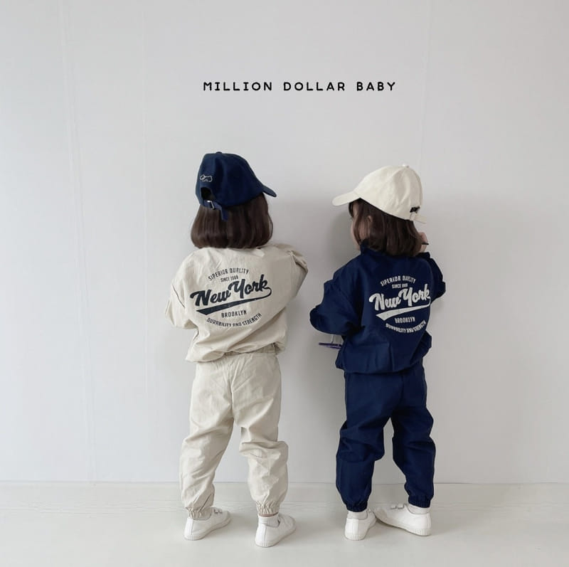 Million Dollar Baby - Korean Children Fashion - #prettylittlegirls - New York Anorak Pants Set