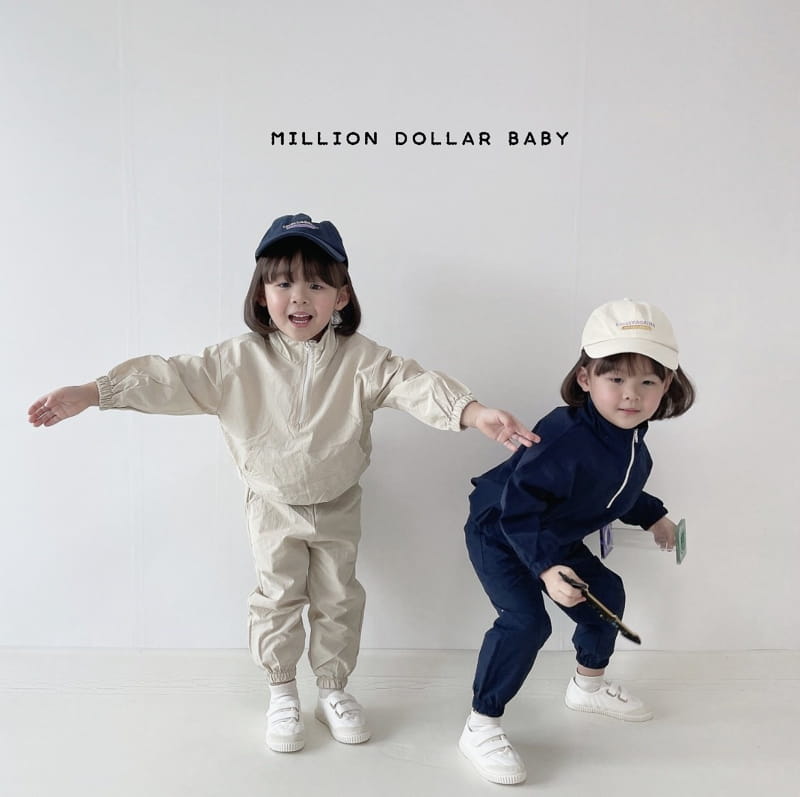 Million Dollar Baby - Korean Children Fashion - #toddlerclothing - New York Anorak Pants Set - 4