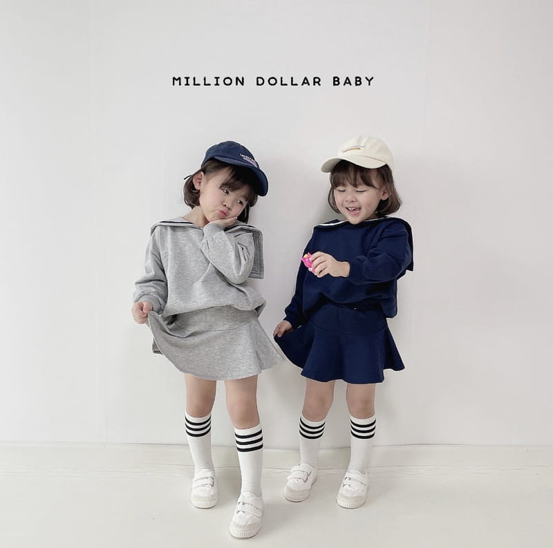 Million Dollar Baby - Korean Children Fashion - #todddlerfashion - Sailor Top Bottom Set