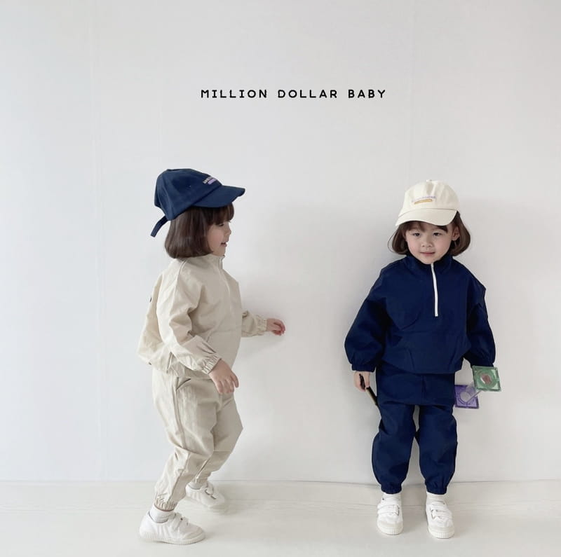 Million Dollar Baby - Korean Children Fashion - #toddlerclothing - New York Anorak Pants Set - 3