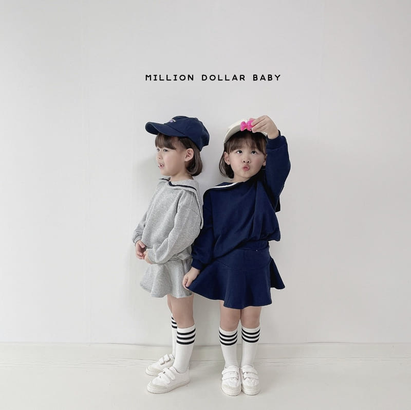 Million Dollar Baby - Korean Children Fashion - #toddlerclothing - Sailor Top Bottom Set - 2