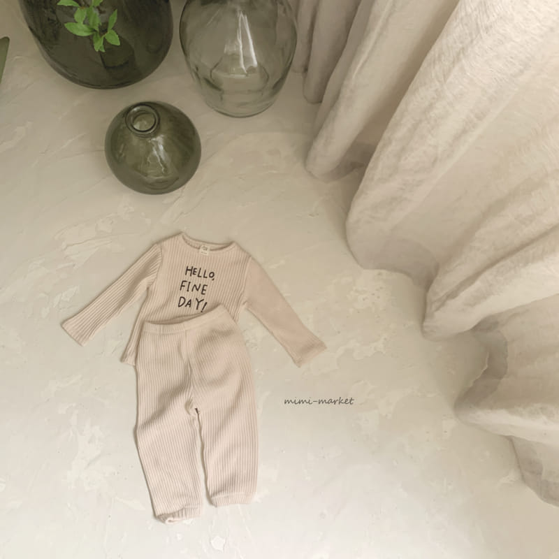 Mimi Market - Korean Baby Fashion - #babyootd - Hello  Top Bottom Set - 4