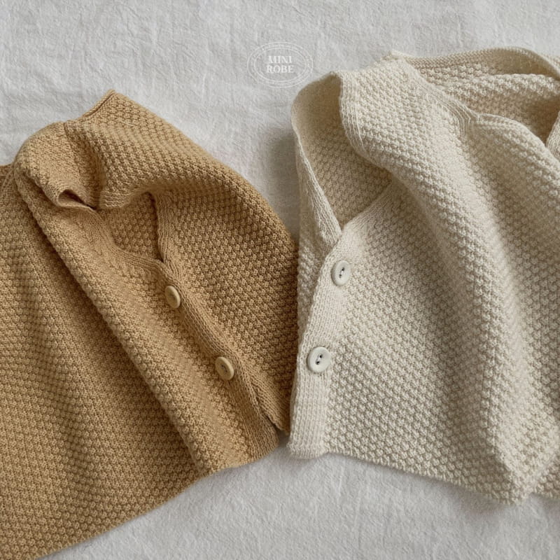 Mini Robe - Korean Baby Fashion - #babyfashion - Bebe Waffle Knit Top Bottom Set - 3