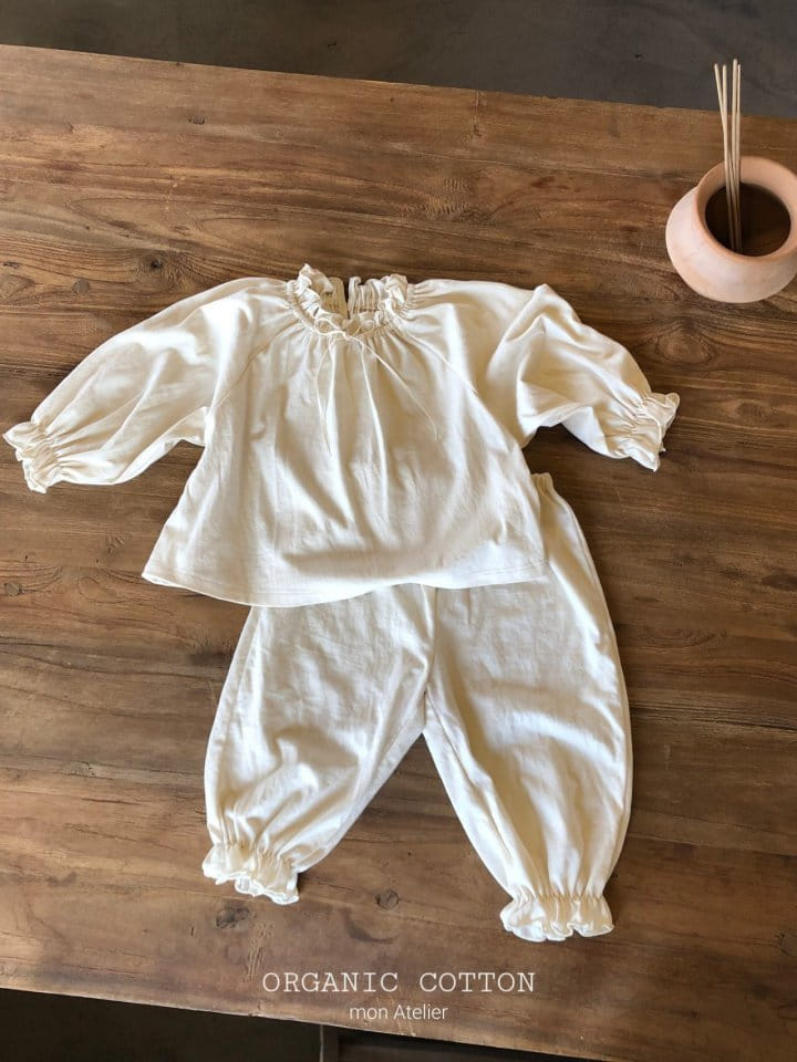 Mon Atelier - Korean Baby Fashion - #babyboutique - Bebe Pure Top Bottom Set - 5