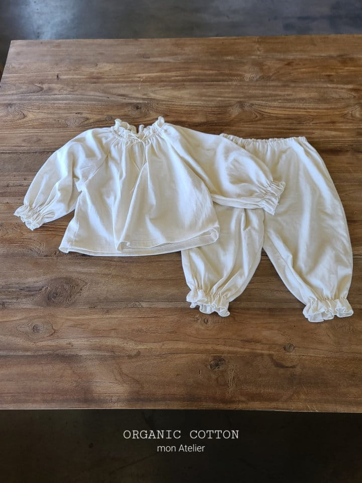 Mon Atelier - Korean Baby Fashion - #babyboutiqueclothing - Bebe Pure Top Bottom Set - 6