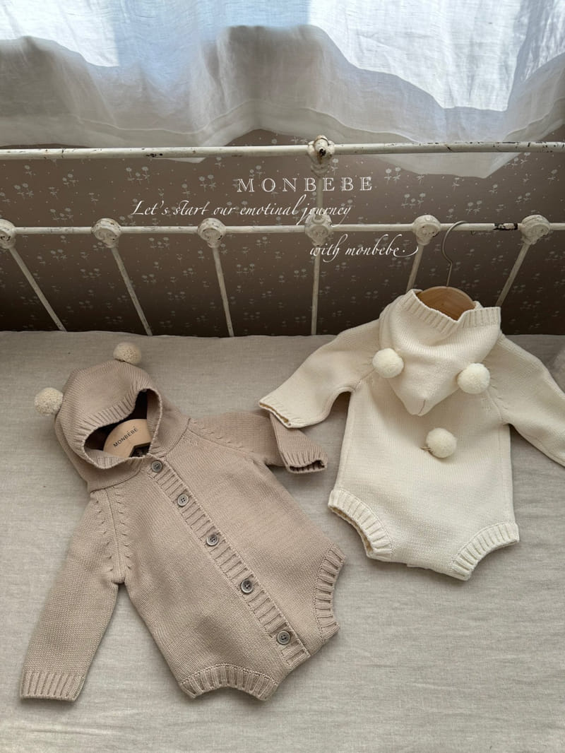 Monbebe - Korean Baby Fashion - #babyboutique - S Knit Bear Bodysuit - 3