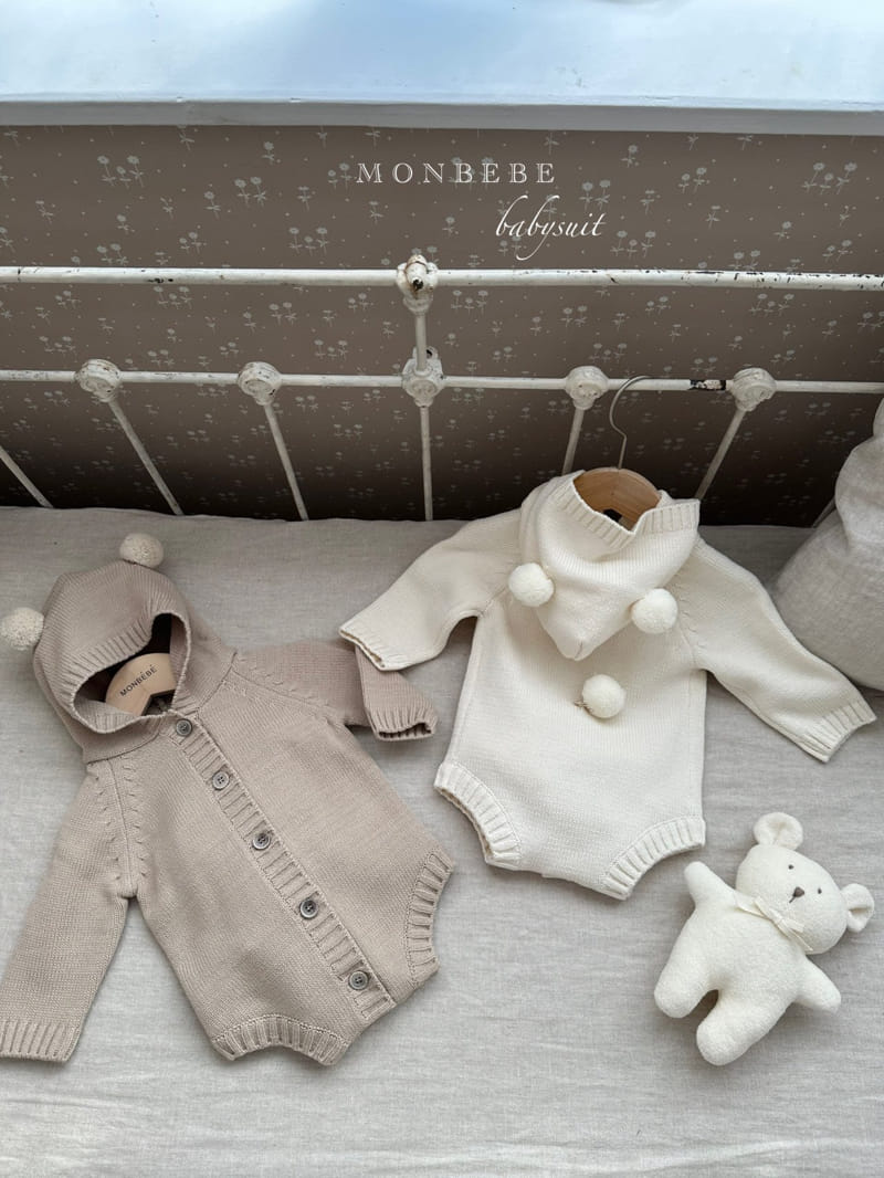 Monbebe - Korean Baby Fashion - #babyfashion - S Knit Bear Bodysuit - 6