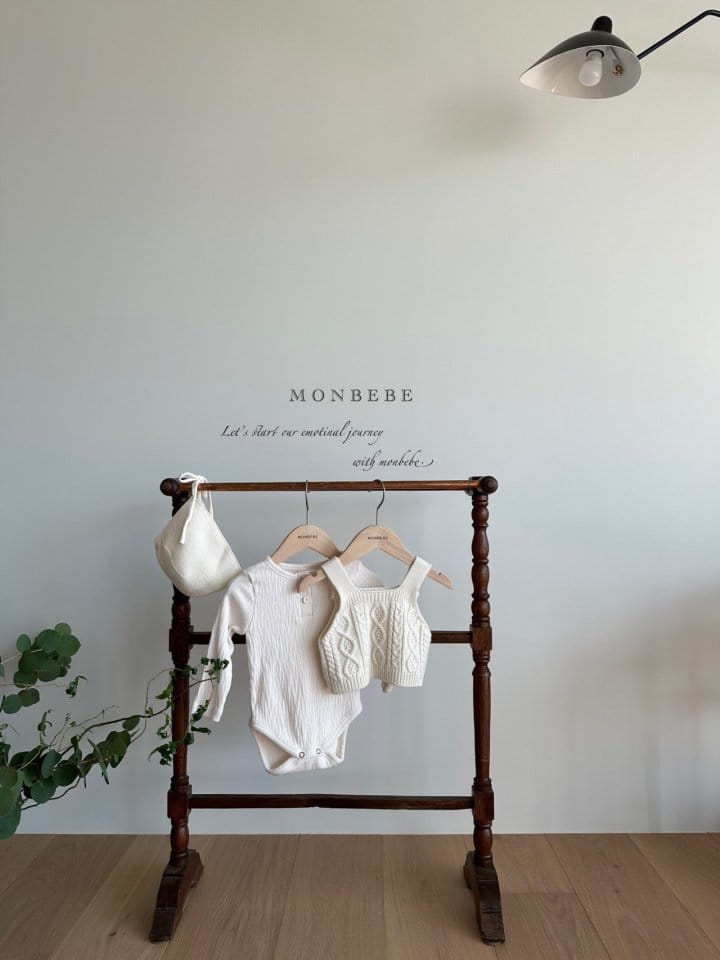 Monbebe - Korean Baby Fashion - #babyoutfit - Button Rib Bodysuit