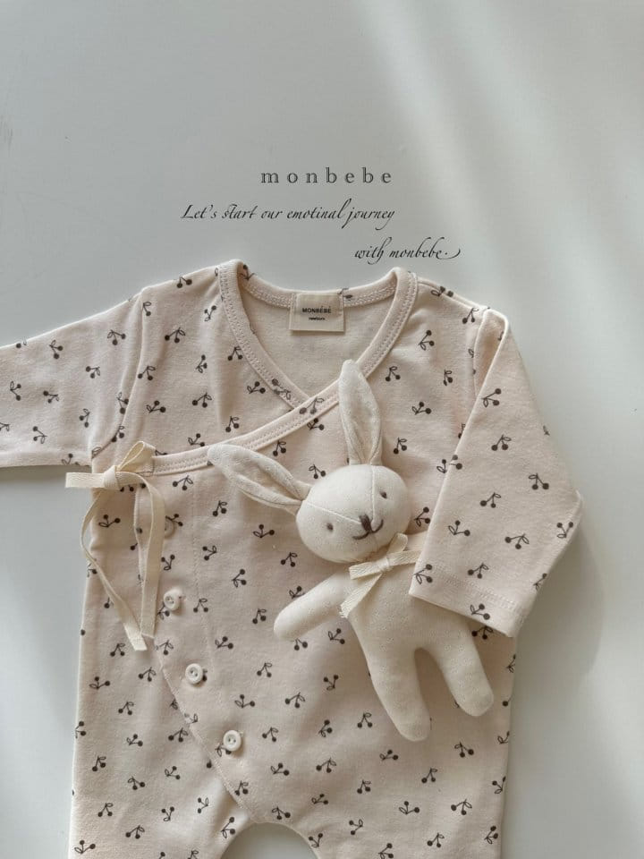 Monbebe - Korean Baby Fashion - #babyoutfit - Cherry Barnie Bodysuit - 10