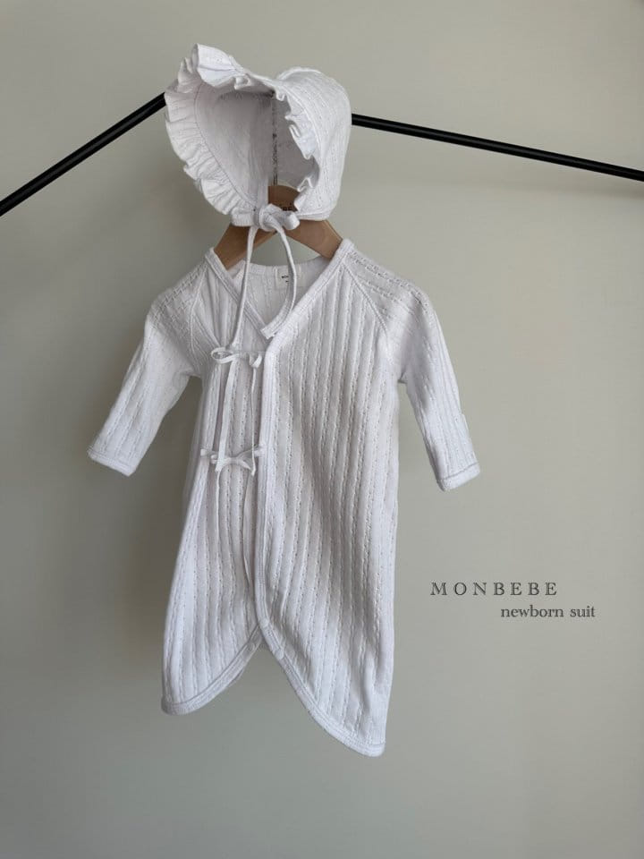 Monbebe - Korean Baby Fashion - #babyoutfit - Jacquard Benet Bodysuit 0~3m - 7