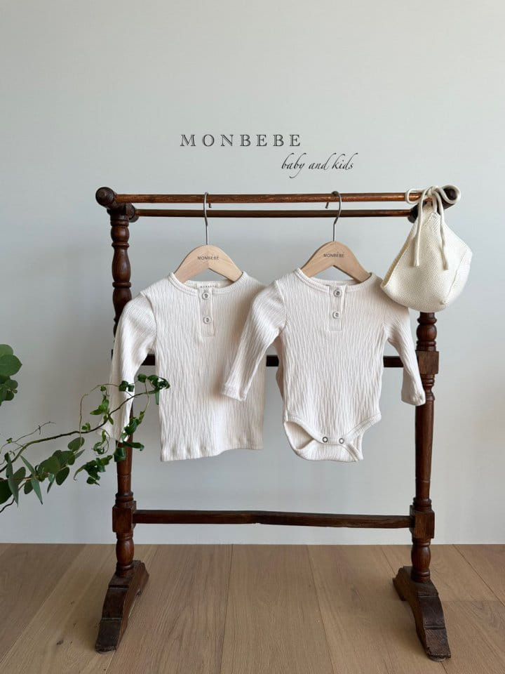 Monbebe - Korean Baby Fashion - #babywear - Button Rib Bodysuit - 4