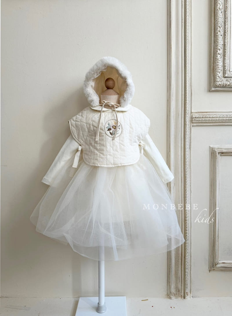 Monbebe - Korean Children Fashion - #discoveringself - Basic Collar Tutu One-piece - 4