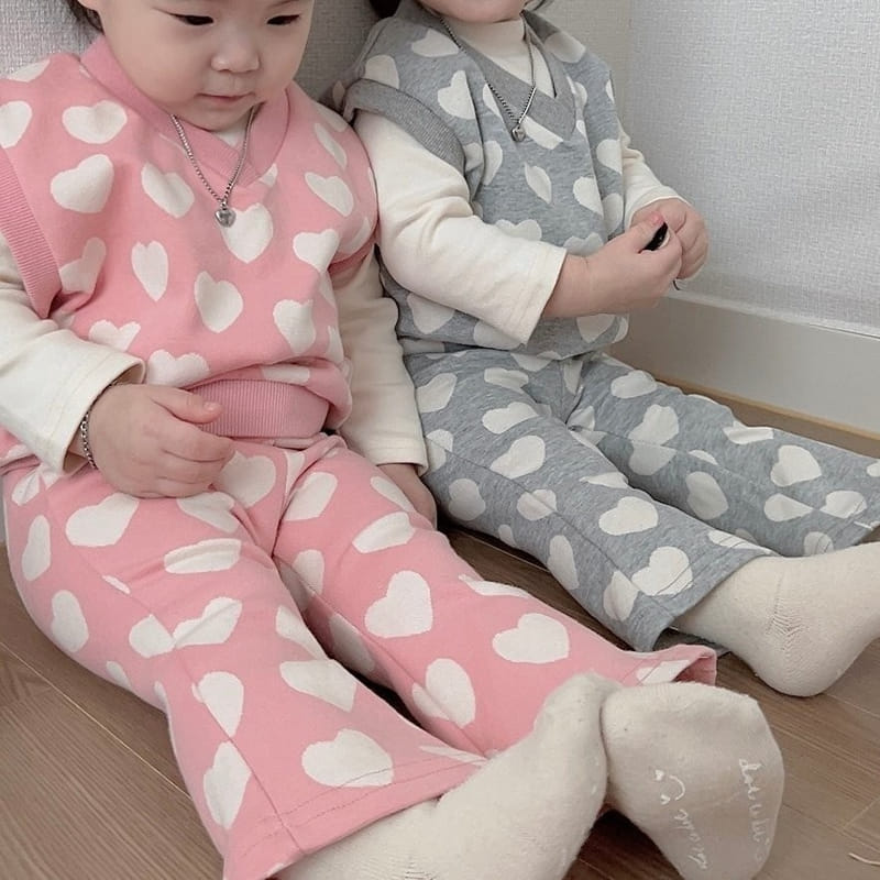 Moran - Korean Children Fashion - #childofig - Heart Bootscut Set - 10