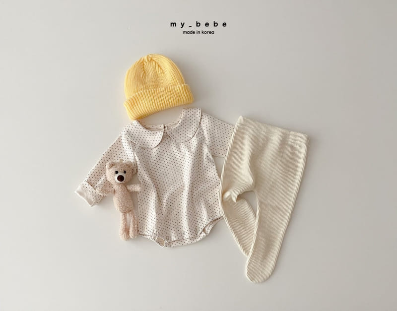 My Bebe - Korean Baby Fashion - #smilingbaby - Circle Collar Bodysuit - 4