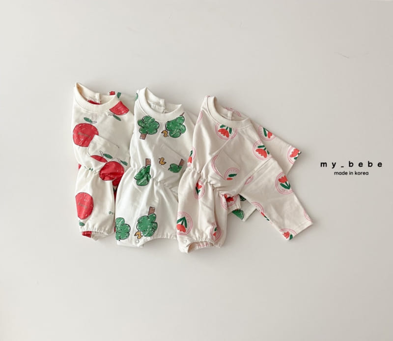 My Bebe - Korean Baby Fashion - #babyoninstagram - Print Banding Bodysuit - 2