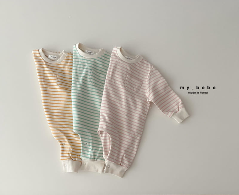 My Bebe - Korean Baby Fashion - #babywear - Spring Stripes Bodysuit - 4