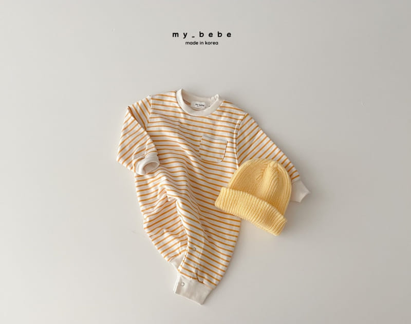 My Bebe - Korean Baby Fashion - #onlinebabyshop - Spring Stripes Bodysuit - 5